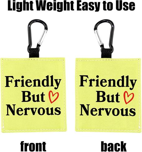 Friendly But Nervous Alert Hang Tags for Dog Nervous Dog Hanging Dog Alert Patches Hanging Dog Tags (Friendly But Nervous-D) in Saudi Arabia