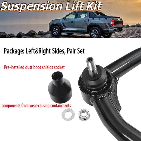Pair for TACOMA Front Upper Control Arms for 2-4" Lift kits Compatible with 2005-2021 Toyota Tacoma 2WD 4X4 6LUG Tubular Suspension Leveling Lift Kits w/PU Bushing in Saudi Arabia