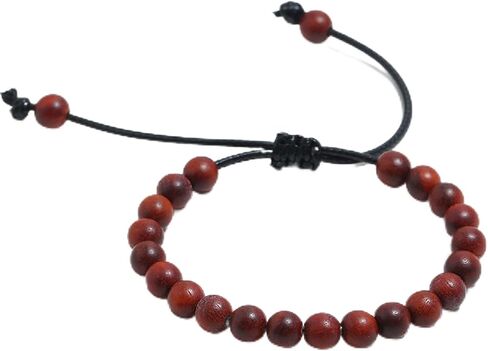 COLORFUL BLING Mala Beaded Rosary Bracelet Tibetan Sandalwood Wood Adjustable Braide String Wooden Bracelet for Women Men Boy Teen Girl Girlfriend Boyfriend Handmade Religious Prayer Jewelry Gift in Saudi Arabia