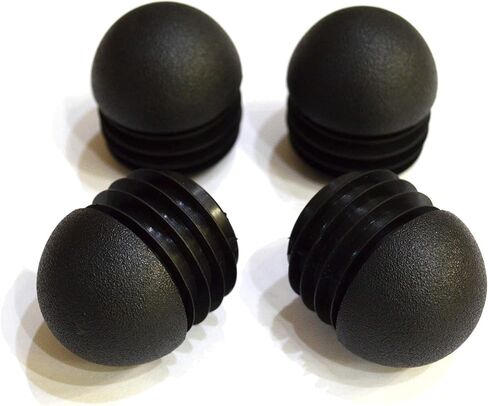 1 1/4 Inch Round Black Plastic Spherical End Cap, Dome Shaped Cover for Steel Fence Post, Furniture Finishing Tubing Plug (4) in Saudi Arabia