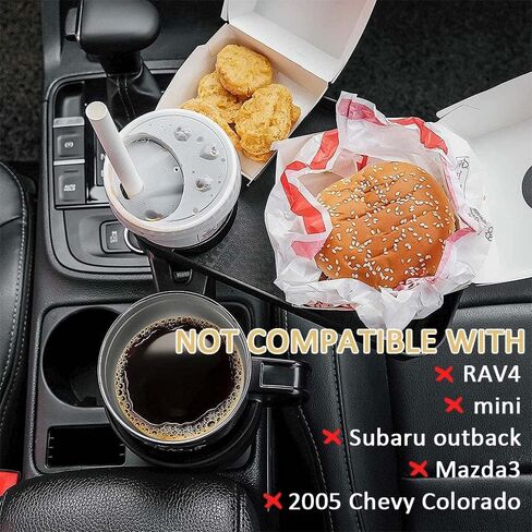 PACEWALKER cup holder Tray for Car Expander with Tray Multifunctional Tray 360° Rotating Table & Adjustable Base with Yeti 20/26/30 oz Hydro Flasks 32/40 oz Camelbak 32/40 oz in Saudi Arabia