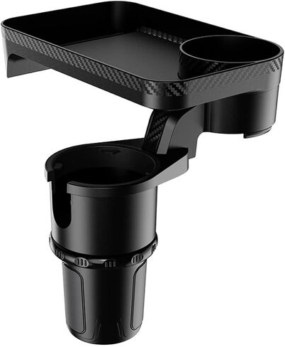 PACEWALKER cup holder Tray for Car Expander with Tray Multifunctional Tray 360° Rotating Table & Adjustable Base with Yeti 20/26/30 oz Hydro Flasks 32/40 oz Camelbak 32/40 oz in Saudi Arabia