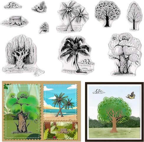 Hying Cacti Cactus Clear Stamps for Card Making, Desert Plants Rubber Stamps Leaves Cactus Transparent Stamp Seal for Crafting DIY Scrapbooking Photo Album Decorations in Saudi Arabia