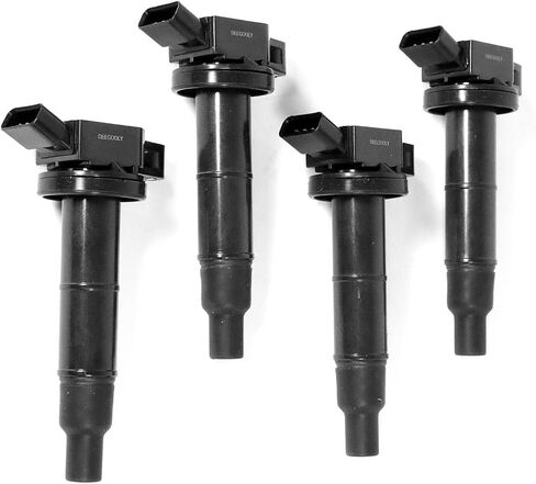 4pcs UF333 Ignition Coil Pack Fits for Lexus H2250h Pontiac Vibe Scion tC Toyota Camry Corolla Matrix L4 2.4L 2005 2006 2007 2008 2009 2010 2011 2012 OE# UF333 90919-19023 90919-02266 in Saudi Arabia