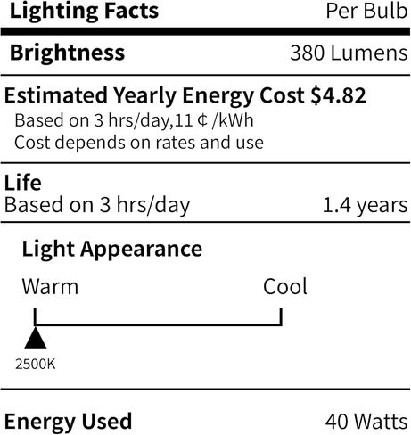 12-Pack E12 Incandescent Candle Light Bulbs 40W Warm White 2500K, 380 Lumen Dimmable Chandelier Light Bulbs for Ceiling Fan, Pendants or Outdoor, B10 Clear Candelabra Base Bulbs in Saudi Arabia