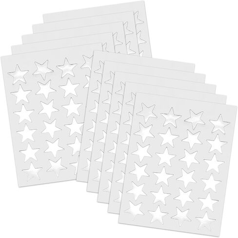0.8" Diameter Silver Star Stickers - 720 Pcs, 30 Sheets - Reward Stickers for Children, Ideal for Reward Charts and More (720 Pieces, Silver) in Saudi Arabia