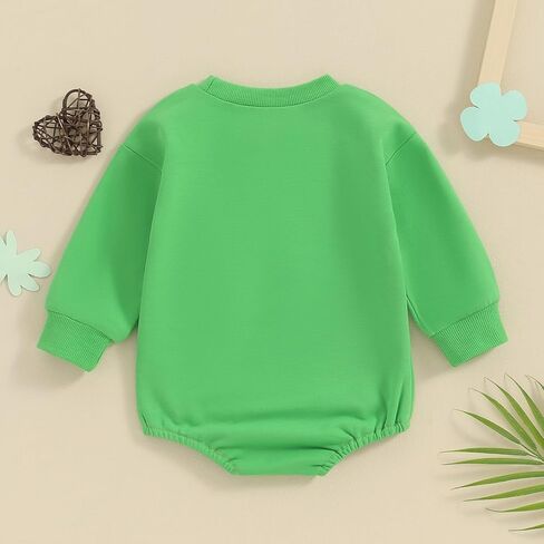 ملابس DuAnyozu St Patrick's Day للأطفال الأولاد والبنات، سترة بأكمام طويلة محظوظة، بدلة رومبير كبيرة الحجم، ملابس ربيعية للرضع in Kuwait