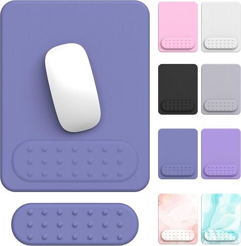 HONKID Mouse Pad with Removable Magnetic Wrist Rest, Ergonomic Mousepad with Wrist Support, Pain Relief Mousepads with Memory Foam Wrist Rest Pad and Non-Slip Base, Perfect for PC, Laptop,White in Saudi Arabia