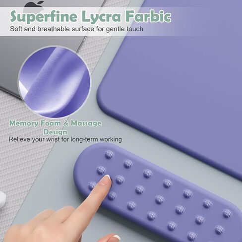HONKID Mouse Pad with Removable Magnetic Wrist Rest, Ergonomic Mousepad with Wrist Support, Pain Relief Mousepads with Memory Foam Wrist Rest Pad and Non-Slip Base, Perfect for PC, Laptop,White in Saudi Arabia
