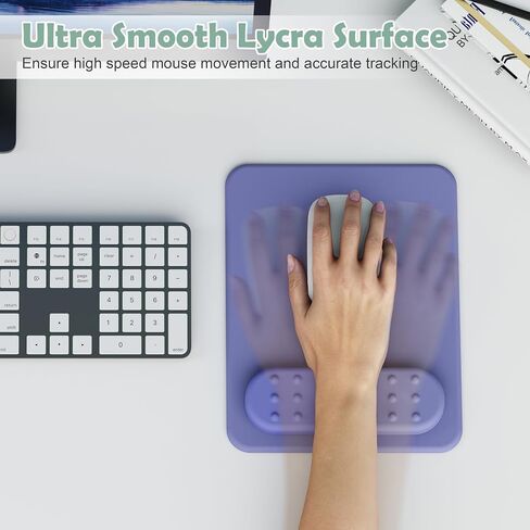 HONKID Mouse Pad with Removable Magnetic Wrist Rest, Ergonomic Mousepad with Wrist Support, Pain Relief Mousepads with Memory Foam Wrist Rest Pad and Non-Slip Base, Perfect for PC, Laptop,White in Saudi Arabia