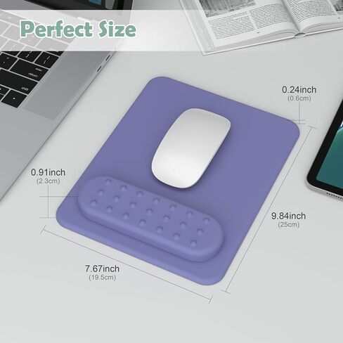 HONKID Mouse Pad with Removable Magnetic Wrist Rest, Ergonomic Mousepad with Wrist Support, Pain Relief Mousepads with Memory Foam Wrist Rest Pad and Non-Slip Base, Perfect for PC, Laptop,White in Saudi Arabia