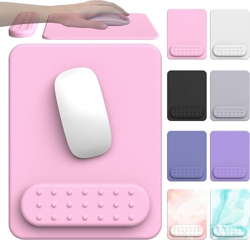 HONKID Mouse Pad with Removable Magnetic Wrist Rest, Ergonomic Mousepad with Wrist Support, Pain Relief Mousepads with Memory Foam Wrist Rest Pad and Non-Slip Base, Perfect for PC, Laptop,White in Saudi Arabia