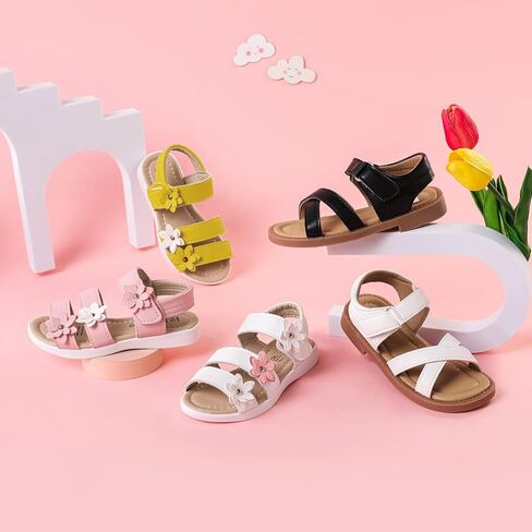 PATPAT Toddler/Little Kid/Big Kid Girls Sandals Flower Girls Sandals Open Toe Summer Sandals in Saudi Arabia