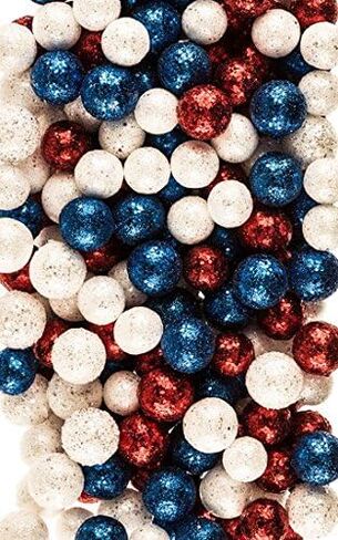 Red, White and Blue Foam Bowl & Vase Filler Christmas Decorations in Kuwait