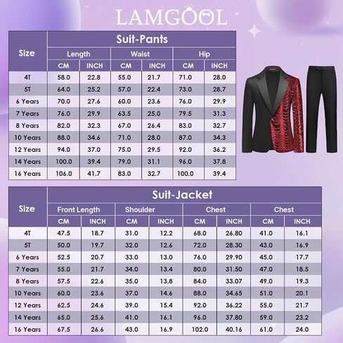 Lamgool الأولاد سليم صالح الدعاوى 2 قطعة طقم سهرة مع الترتر لامعة سترة بانت للأطفال حفلة موسيقية حفل زفاف الزي الرسمي 4-16Y in Kuwait