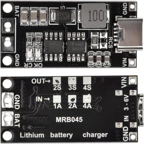 Adeept Type-C USB-C 2S 2A 18650 21700 3.7V Lithium Battery Charge Module Charging Board Step-Up Boost Li-Po Polymer USB C to 8.4V - 2PCS in Saudi Arabia