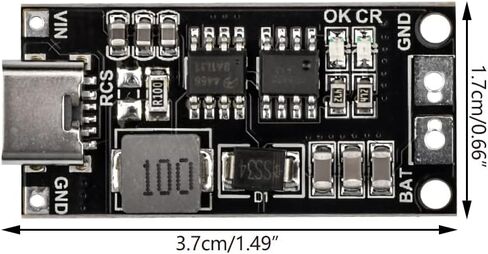 Adeept Type-C USB-C 2S 2A 18650 21700 3.7V Lithium Battery Charge Module Charging Board Step-Up Boost Li-Po Polymer USB C to 8.4V - 2PCS in Saudi Arabia