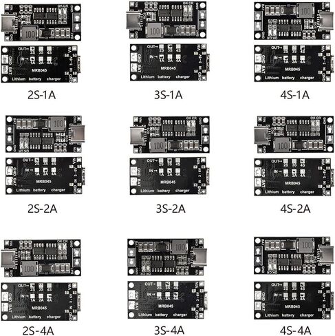 Adeept Type-C USB-C 2S 2A 18650 21700 3.7V Lithium Battery Charge Module Charging Board Step-Up Boost Li-Po Polymer USB C to 8.4V - 2PCS in Saudi Arabia