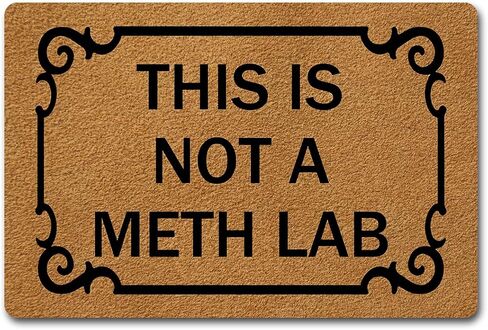 This is Not a Meth LAB Funny Doormat for Entrance Way with Non Slip Backing Indoor/Outdoor Welcome Mats Home and Office Decorative Rug 23.6 in(W) X 15.7 in(L) in Saudi Arabia