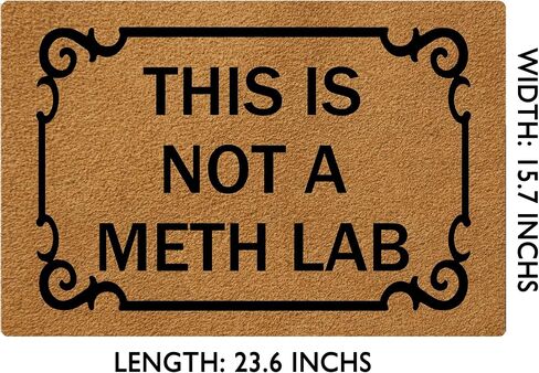 This is Not a Meth LAB Funny Doormat for Entrance Way with Non Slip Backing Indoor/Outdoor Welcome Mats Home and Office Decorative Rug 23.6 in(W) X 15.7 in(L) in Saudi Arabia