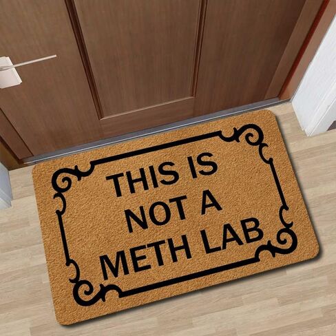 This is Not a Meth LAB Funny Doormat for Entrance Way with Non Slip Backing Indoor/Outdoor Welcome Mats Home and Office Decorative Rug 23.6 in(W) X 15.7 in(L) in Saudi Arabia
