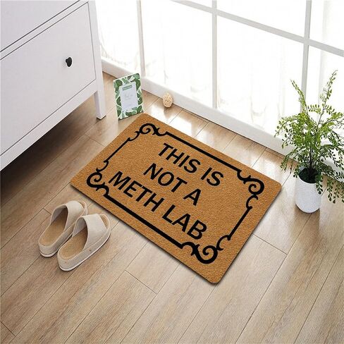 This is Not a Meth LAB Funny Doormat for Entrance Way with Non Slip Backing Indoor/Outdoor Welcome Mats Home and Office Decorative Rug 23.6 in(W) X 15.7 in(L) in Saudi Arabia