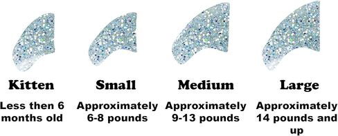 Purrdy Paws 6 Month Supply Soft Nail Caps for Cats Silver Holographic Glitter Large - Extra Adhesives in Saudi Arabia