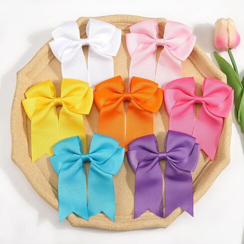 فيونكات شعر مقاس 15.24 سم للفتيات من إكسسوارات شعر الأطفال الصغار بشريط Grosgrain مع مشابك التمساح in Kuwait