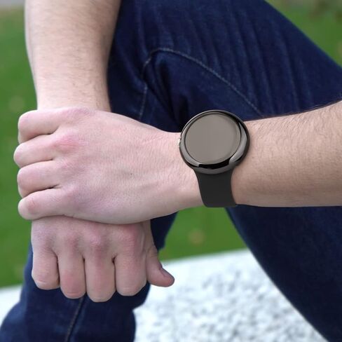 [4 Pack] Case for Google Pixel Watch Screen Protector, Soft TPU Full Around Protective Cover Bumper Google Pixel Watch Accessories (Black/Rose Gold/Rose Pink/Silver) in Saudi Arabia