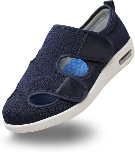 أحذية MEJORMEN النسائية ذات العرض الممتد لمرضى السكري، صنادل قابلة للتنفس للاستخدام الداخلي/الخارجي، شباشب إغلاق قابلة للتعديل لكبار السن والأقدام المتورمة in Kuwait