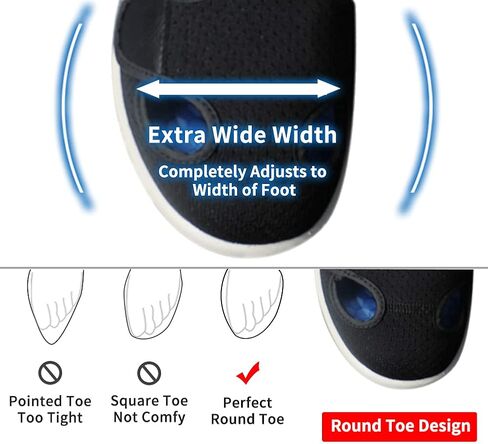 أحذية MEJORMEN النسائية ذات العرض الممتد لمرضى السكري، صنادل قابلة للتنفس للاستخدام الداخلي/الخارجي، شباشب إغلاق قابلة للتعديل لكبار السن والأقدام المتورمة in Kuwait