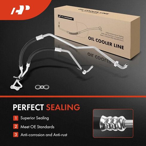 A-Premium Inlet and Outlet Engine Oil Cooler Line Hose Assembly Compatible with Chevrolet Blazer 1996-2005 S10 GMC Sonoma 1996-2003 Jimmy 1996-2004 4.3L RWD in Saudi Arabia