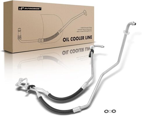 A-Premium Inlet and Outlet Engine Oil Cooler Line Hose Assembly Compatible with Chevrolet Blazer 1996-2005 S10 GMC Sonoma 1996-2003 Jimmy 1996-2004 4.3L RWD in Saudi Arabia