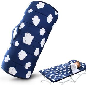 Nap Mat with Blanket for Regalo My Cot/Joovy Travel Cot, Grey | Super Soft & Skin Friendly, Kids Sleeping Mats/Sleeping Bag, For Preschool Daycare, Boys and Girls in Saudi Arabia