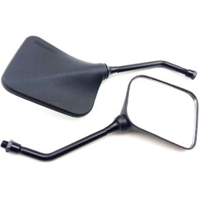 Motorcycle Mirrors 10mm Square Mirrors Black Universal Fits for Touring Bikes Sport Bike Cafe Racers Electric Scooters