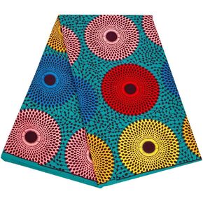 African Fabric Ankara Polyester Wax Prints Fabric 6 Yard African Fabric for Party Dress PL536