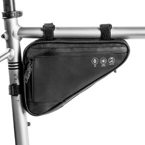 Reflective Bike Frame Bag, Water-Resistant Bike Triangle Bag, Bicycle Tube Storage Pouch, Cycling Accessories for Phone, Wallet, Keys, Tools, Use for Mountain Road Bike Trip Commute Bicycle