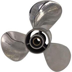 9-7/8x10-1/2 9 7/8x12 9 7/8x13 9 7/8x14 Stainless Steel Propeller for Yamaha 20-30HP Outboard Motor Pressed in Rubber Hub