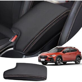 غطاء مسند ذراع وحدة التحكم المركزية لسوبارو 2018-2023 Crosstrek و2017-2023 Impreza Accessoies من جلد البولي يوريثان غطاء صندوق مسند الذراع غطاء وحدة التحكم الوسطى ملحقات حماية المقعد، برتقالي in Kuwait
