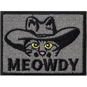 Meowdy، رقعة المعنويات، رقعة Meme، الرقع الأخلاقية، التصحيح العسكري، الخطاف والحلقة، الرقع المطرزة لحقيبة الظهر التكتيكية، Murph، السترات، السترات، الجينز، القبعات، الخوذات