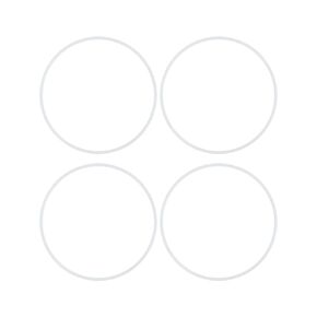X AUTOHAUX Silicone O-Rings, 105mm OD 98mm ID 3.5mm Width VMQ Seal Gasket for Compressor Valves Pipe Repair, White, Pack of 4