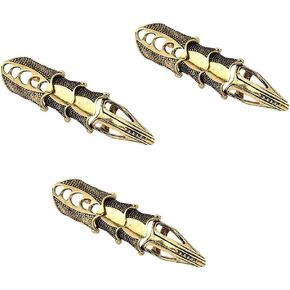 tenghong2021 3pcs Goth Punk Finger Claws Knuckle Rings Full Finger Adjustable Ring for Women Men Best Gift for Halloween Cosplay Party Jewelry