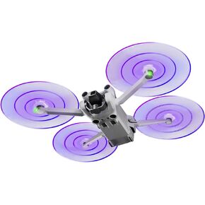 Rechargeable LED Light Flash Foldable Quick-Release Propellers for DJI Mini 3 PRO, 2 Pair