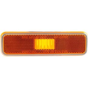 Front Left Driver Or Right Passenger Side Bumper Reflector Side Marker Light Assembly/Amber, Smooth/Replacement for 1991-1993 Dodge Ram Charger / 3587436 CH2550101