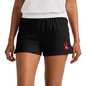 Official Collegiate Primary Logo Womens Soffe Short, Elastic Fold Over Waist Shorts, Junior Fit