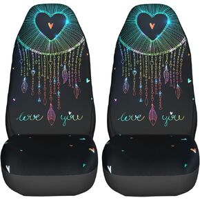 Black Mermaid Car Seat Covers Full Set Front and Back Rear Split Bench Protection Auto Seat Protectors Cover Accessories Universal Fit for Truck Van SUV
