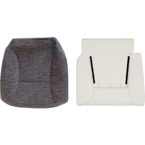 Driver Side Bottom Replacement Seat Cover Cloth Mist Gray & Foam Cushion Compatible with Dodge Ram 1500 2500 3500 1998 1999 2000 2001 2002