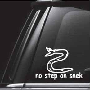 WSQ No Step On Snek Gadsden Don't Tread On Me Vinyl Sticker Decal - 5 Inches - for Car Truck SUV Van Window Bumper Wall Laptop Tablet Cup Tumbler and Any Smooth Surface