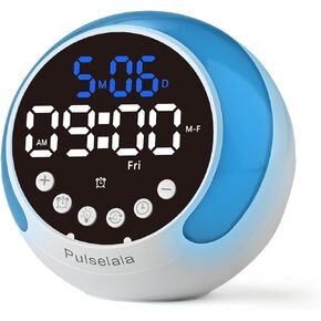 Digital Alarm Clock for Bedroom Bedside with RGB Night Light, 3 Wake-Up Modes (Everyday/Weekday/Weekend) Desk Clock with Date & Week 12/24H for Living Room Office