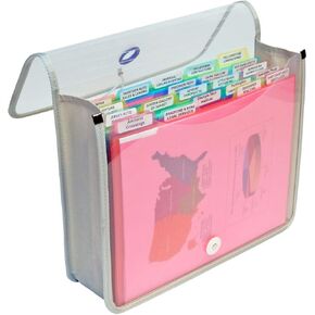 Ultimate Office PortaFile توسيع محفظة الملفات منظم المستندات. يتضمن نظام إدارة الملفات الكامل 25 مجلد ملفات PocketFile قابل للإزالة و6 حلقات ملفات ملونة للتعرف السريع على الملفات in Kuwait